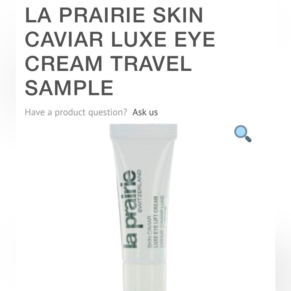 Luxe Brand La Prairie Skin Caviar Luxe Eye Lift Cream 3ml  (Full Size 435$)